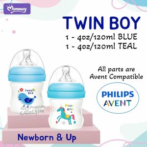 MomEasy Newborn Starter Set Anti Colic BPA Free Wide Neck Baby Bottle Avent Naturals Set Compatible