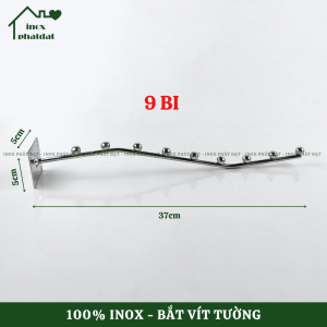 Móc bi treo quần áo shop thời trang bằng Inox PHÁT ĐẠT móc treo quần áo móc xốp móc bi móc shop (SP145)