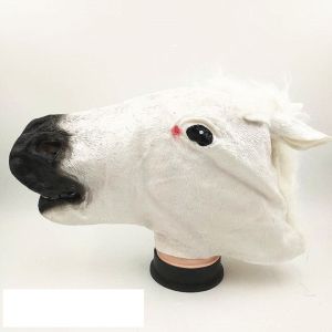 Animal Horse Hat Head Adult Full Face BoJack Horseman Cover Halloween Props Topeng Muka Kuda