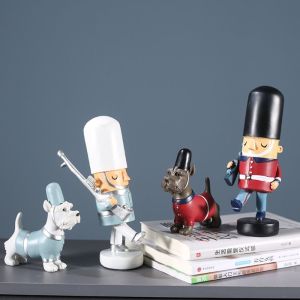 LE VICTORY หัตถกรรมหัตถกรรมหัตถกรรม แคร็กเกอร์ทหารและสุนัข สีทาแล้ว วินเทจ แคร็กเกอร์ทหารคริสต์มาส สุขสันต์วันคริสต์มาส สร้างสรรค์และสร้างสรรค์ ตุ๊กตาทหารคริสต์มาส สำหรับปีใหม่