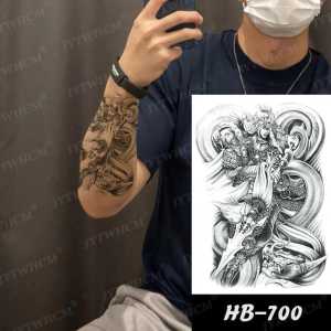 Tato Temporer Tattoo Tatto Temporary Tahan Air Sementara Anti Air Seri HB-700 Motif Prajurit Erlang Sun Gokong Kera Sakti