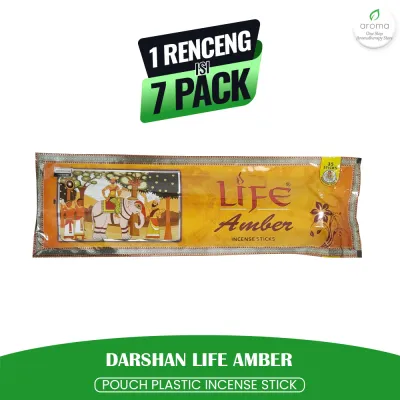 Dupa India Aromaterapi Pouch Plastic - Darshan Life Amber 35 sticks