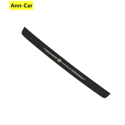 【Ann-Car】4pc/Set Car Door Side Step Sill Strip Carbon Fibre Leather Anti Scratch Protector Sticker Fiber Perodua Axia Bezza Alza Aruz Viva Myvi Myvi Lagi