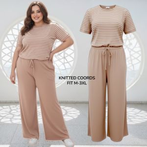 KNITTED BARK FABRIC STRIPES TOP TERNO SQUAREPANTS WITH 2-POCKET HIGH-QUALITY FRAME FIT MEDIUM UP TO 3XL.
