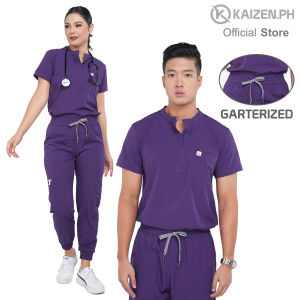 KAIZEN.PH Scrub Suit 2nd Gen KSS2G-17 Mandarin Collar Top 6-pocket Zipper Pants Series