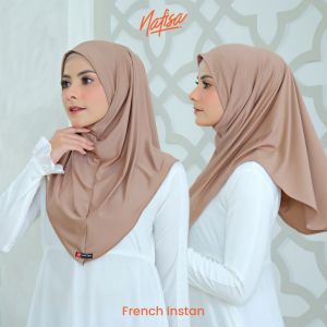 Nafisa Instant Hijab Instan Non Pet - Jilbab Instant Polos Warna Solid
