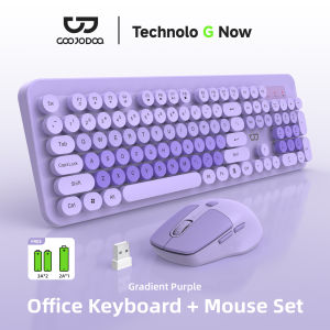 【giao hàng 24H】Bàn phím không dây Bluetooth Goojodoq Bluetooth 3 102 phím Keyboard & Mouse cho điện thoại di động và máy tính bảng Bảo hành chính hãng