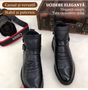 Mens HighTop Martin Boots Imported Cowhide and Velvet Casual Leather Shoes