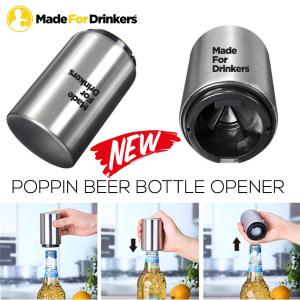 Poppin Bottle Opener - New Easy Way to Open Beer Bottles Made for Drinkers
