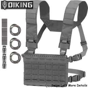 Oiking Spiritus System MK5 Split Tactical Chest RigLaser-cut MOLLE Front PanelTriple 5.56 Mag PouchShoulder Strap Hanging PointCompatible with LV119 SPC JPC2.0 Expansion Assembly