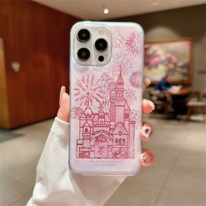 Castle Quicksand Case for iphone 16 15 Pro Max 16Pro 16Plus Liquid Phone Cover Relief Protective Funda Moving Sand Soft Coque