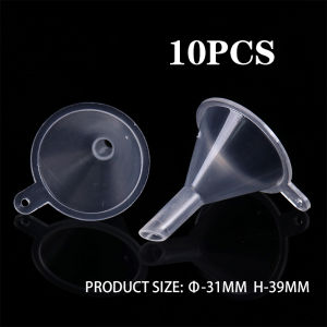 Corong Mini Plastik Transparan / Funnel Untuk Essential Oil Botol Parfum Kecil 10PCS