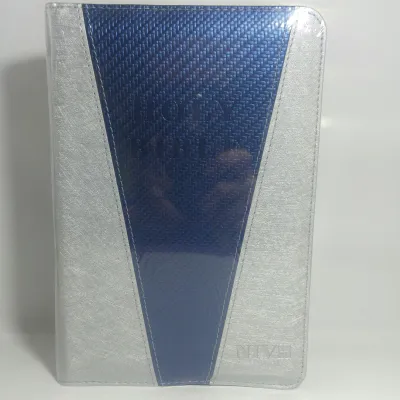 NIV 1984 Bible Midsize duo silver/blue with zipper