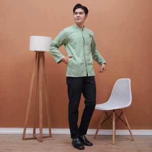 KOKO HAIBAH BAJU PRIA SAKU SAMPING POLOS HABAIB LENGAN PANJANG//REKOMENDASI