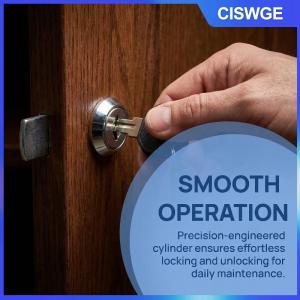 CISWGE Hình trụ hợp kim kẽm khóa tủ nhiệm vụ nặng nề khóa cửa 2 phím cho Tủ hồ sơ Locker an ninh