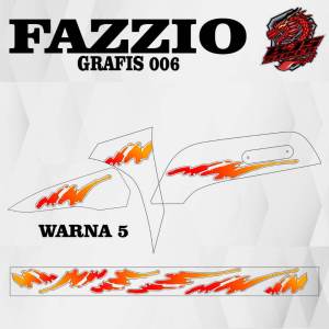 Stiker Yamaha Fazzio Grafis 8 - Stiker Decal Transparan Yamaha Fazzio Grafis 8