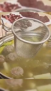 Zendro Household Stainless Steel Hot Pot Strainer Basket Frying Noodle Dumpling Hanging Filter Kitchen Tool