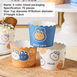 JACIRCLE Cartoon Muffin Cupcake Paper Cups 50Pcs Wedding Party Baking Liners Cake Pastry Wrapper Cupcake Tray