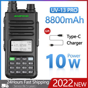 [Free Headset] BaoFeng UV-13 PRO V1 V2 High Power Dual Band Walkie Talkie Type C Charger 16 KM Long Range UV13 Transceiver Ham Two Way Radio