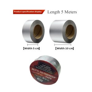 Strong Waterproof Tape Butyl Rubber Aluminium Foil Tape for Roof Pipe Repair