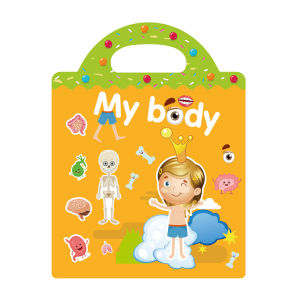 GU Buku Stiker Anak Reusable Sticker DIY Bag Style Book Sticker Puzzle Sticker Activity Book Mainan Edukasi Anak