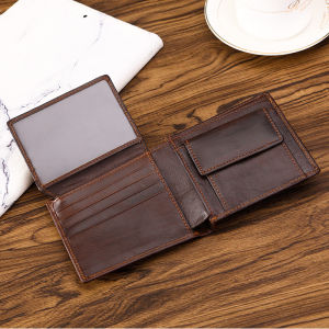 Cross-border best-selling vintage leather mens wallet with multi-functional card slots and coin pocket RFID Anti-theft European and American wallet