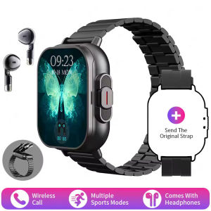 2025 New Smart Watch TWS 2-in-1 Headset Bluetooth Call Headphone Fitness Sports Men Watch GPS Track Smartwatch Monitor Play Music Watch Women