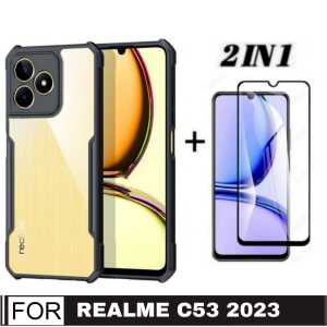 PROMO PAKEYT 2 INC 1 Case REALME C53 NFC / REALME GT NEO 3T 2022 Ultra Slim Shockproof Transparent Premium Softcase Anti Fall