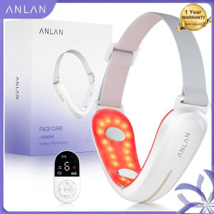 ANLAN V Face Lifting Slimming Device EMS Heat Massage Double Chin Remover Red/Blue Light
