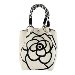 Bucket Bag Elegant Atmosphere Handbag Delicate and Soft Camellia Popularity Flowers Functionality