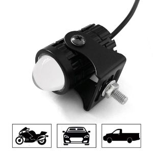 Acroder Lampu Tembak Motor Laser Led Mini 2 Warna Putih Kuning Super Terang Aluminium