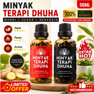 Original Dhuha Therapy Oil 50ml  Minyak Terapi Herba Aromaterapi  Minyak Urut Badan  Herbal Massage Oil HQ