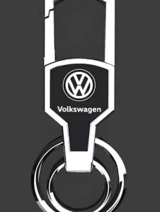 Toyota Hilux Keychain Stainless Steel Double Ring Rotatable Key Holder with Car Logo Anti-Loss Waist Buckle Creative Key Chain for Hilux Revo Vigo G8 AN0 AN20 TRD GR Sport.