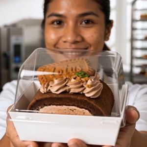 10/25/50/100PCS Kraft Sandwich Box with Clear Lids for Cakes Pastries Cookies and More - Disposable Packaging for Bakery & Gift Use - Utensils Birthday Bakeware