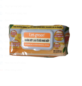 Khăn ướt lau bếp LET-GREEN 30 tờ