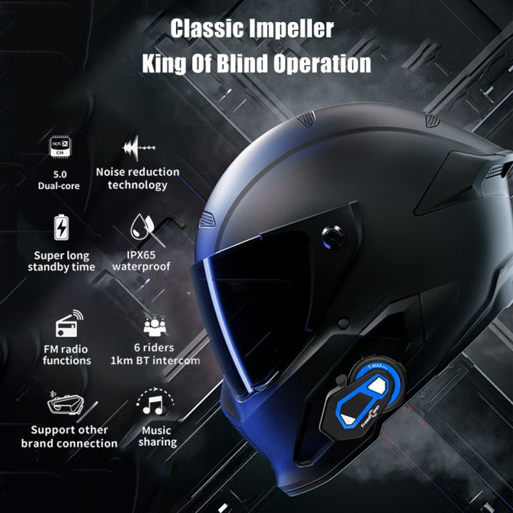 FreedConn T-MAX PRO Bluetooth Motorcycle Helmet Intercom Stereo
