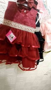 gaun renda susun/baju anak perempuan/gaun anak bayi perempaun/dress pesta anak perempuan