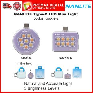 NANLITE cookie cookie-s Type-C LED Mini Light Square and Round Shape Palm Sized for Smartphones