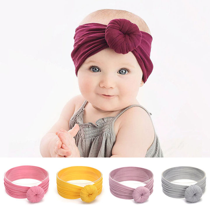 Soft Knot Baby Hat Winter Autumn Solid Color Infant Toddler Kids Head Wraps  Elastic Baby Girl Headband Turban Hair Accessories Lazada