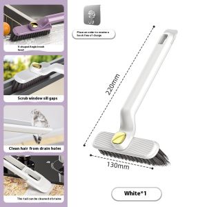 YONUO Bàn chải làm sạch khoảng cách xoay 360 ° cho phòng tắm nhà bếp góc sàn và cống-Máy chà sàn đa chức năng có móc đi kèm