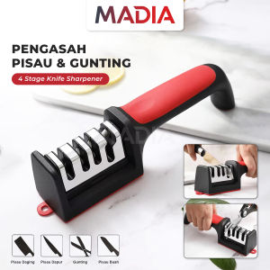 4 Stage Knife Sharpener - Alat Pengasah Pisau dan Gunting