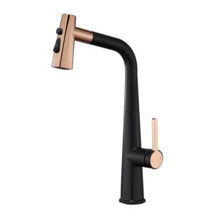Kitchen Golden Pull-out Faucet Household Dishwashing Vegetable Basin Rotating Retractable Extension Hot and Cold FaucetFast shipping