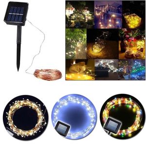2 Modes LED Outdoor Solar String Solar Fairy Light Waterproof Garden Lights for Decoration