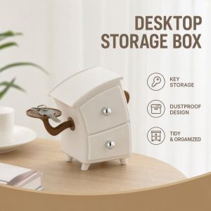 Home&Life.8 Cute Retro Steward Desktop Storage Box 2 Drawer Organizer For Key Jewelry Cosmetic Small Items