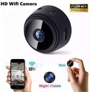 HS Serendipity A9 Mini WiFi Security Camera 1080P HD Infrared Night Vision Motion Detection Wireless Small CCTV Camera Black