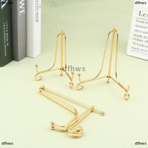 [COD] dfhws Iron Display Stand Craft Bracket Book Holder Photo Pedestal Bowl Dish Frame Picture Plate Rack Easel Storage Decoration