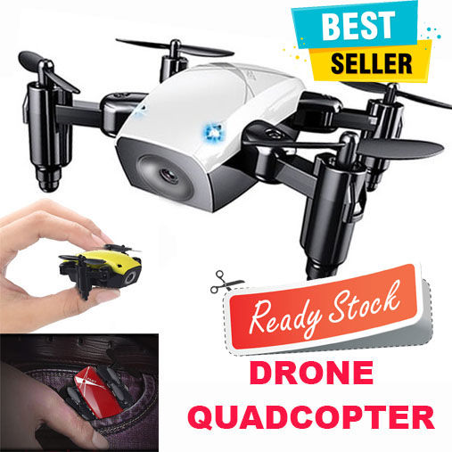 Quadcopter Pocket Drone Mini Foldable with Remote Control RC Lipat