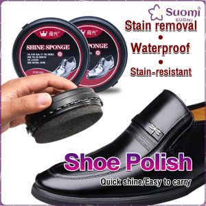Suomi 39g Double-sided Sponge Leather Shoe Polish Brush Tool Colorless Shoes Wax for All Color Shoes