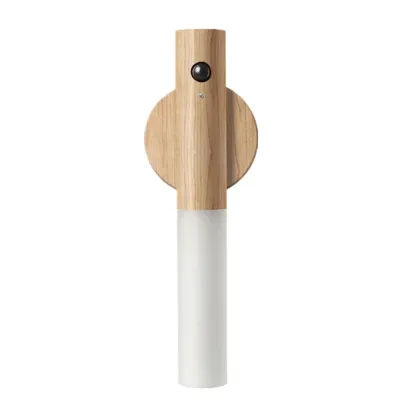 OOKAS Solid Wooden Indoor Rechargeable Motion Sensor Night Light Magnet Body Sensor Night Lights Hand-Held Portable LED Wall Sconce Emergency Lights for Home Power Failure