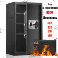 Large Safe Box Fireproof Waterproof, Heavy Duty Fireproof Safe With Fireproof Bag, Digital Keypad and Spare Keys, Security Home Safe For Documents Firearm Money Valuables. 